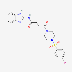 N-(1H-benzimidazol-2-yl)-4-{4-[(4-fluorophenyl)sulfonyl]piperazin-1-yl}-4-oxobutanamide