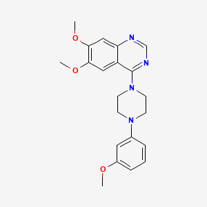 molecular formula C21H24N4O3 B11011480 6,7-Dimethoxy-4-[4-(3-methoxyphenyl)piperazin-1-yl]quinazoline 