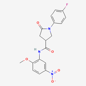 1-(4-fluorophenyl)-N-(2-methoxy-5-nitrophenyl)-5-oxopyrrolidine-3-carboxamide