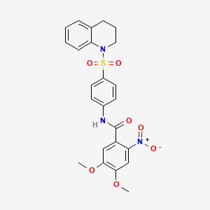 N-[4-(3,4-dihydroquinolin-1(2H)-ylsulfonyl)phenyl]-4,5-dimethoxy-2-nitrobenzamide