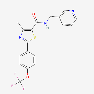 4-methyl-N-(pyridin-3-ylmethyl)-2-[4-(trifluoromethoxy)phenyl]-1,3-thiazole-5-carboxamide