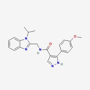 3-(4-methoxyphenyl)-N-{[1-(propan-2-yl)-1H-benzimidazol-2-yl]methyl}-1H-pyrazole-4-carboxamide