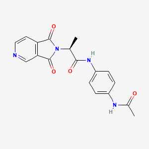 molecular formula C18H16N4O4 B11011532 (2S)-N-[4-(acetylamino)phenyl]-2-(1,3-dioxo-1,3-dihydro-2H-pyrrolo[3,4-c]pyridin-2-yl)propanamide 