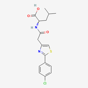 N-{[2-(4-chlorophenyl)-1,3-thiazol-4-yl]acetyl}-L-leucine