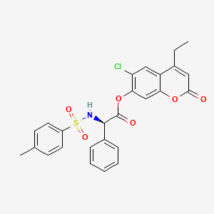 molecular formula C26H22ClNO6S B11011566 6-chloro-4-ethyl-2-oxo-2H-chromen-7-yl (2R)-{[(4-methylphenyl)sulfonyl]amino}(phenyl)ethanoate 