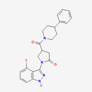 1-(4-fluoro-1H-indazol-3-yl)-4-[(4-phenylpiperidin-1-yl)carbonyl]pyrrolidin-2-one