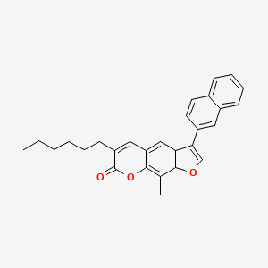 6-hexyl-5,9-dimethyl-3-(naphthalen-2-yl)-7H-furo[3,2-g]chromen-7-one