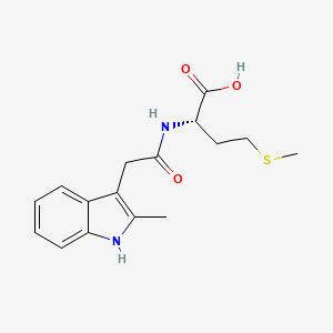 molecular formula C16H20N2O3S B11011608 N-[(2-methyl-1H-indol-3-yl)acetyl]-L-methionine 