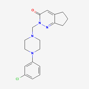 2-{[4-(3-chlorophenyl)piperazin-1-yl]methyl}-2,5,6,7-tetrahydro-3H-cyclopenta[c]pyridazin-3-one