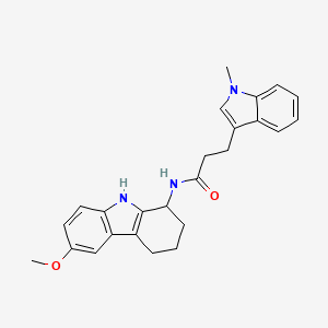 N-(6-methoxy-2,3,4,9-tetrahydro-1H-carbazol-1-yl)-3-(1-methyl-1H-indol-3-yl)propanamide