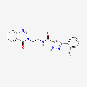 5-(2-methoxyphenyl)-N-[2-(4-oxoquinazolin-3(4H)-yl)ethyl]-1H-pyrazole-3-carboxamide