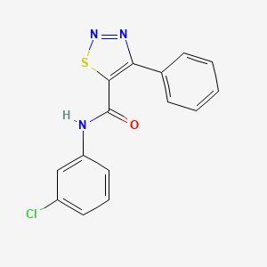 molecular formula C15H10ClN3OS B11011678 N-(3-chlorophenyl)-4-phenyl-1,2,3-thiadiazole-5-carboxamide 