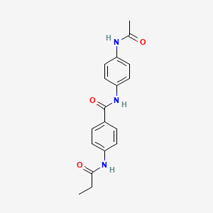 N-[4-(acetylamino)phenyl]-4-(propanoylamino)benzamide