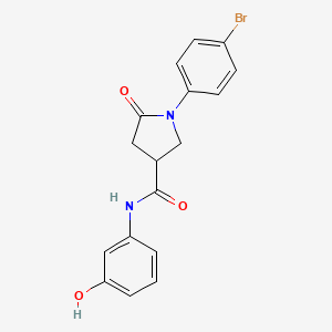 1-(4-bromophenyl)-N-(3-hydroxyphenyl)-5-oxopyrrolidine-3-carboxamide