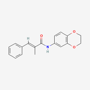 (2E)-N-(2,3-dihydro-1,4-benzodioxin-6-yl)-2-methyl-3-phenylprop-2-enamide