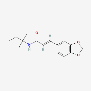 (2E)-3-(1,3-benzodioxol-5-yl)-N-(2-methylbutan-2-yl)prop-2-enamide