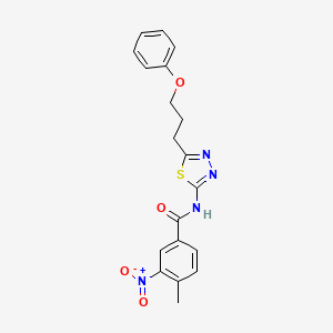 4-methyl-3-nitro-N-[5-(3-phenoxypropyl)-1,3,4-thiadiazol-2-yl]benzamide