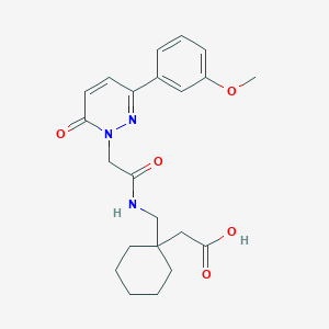 {1-[({[3-(3-methoxyphenyl)-6-oxopyridazin-1(6H)-yl]acetyl}amino)methyl]cyclohexyl}acetic acid