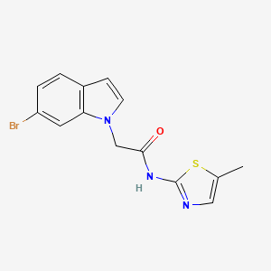 2-(6-bromo-1H-indol-1-yl)-N-(5-methyl-1,3-thiazol-2-yl)acetamide