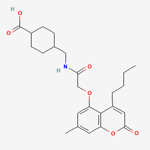 trans-4-[({[(4-butyl-7-methyl-2-oxo-2H-chromen-5-yl)oxy]acetyl}amino)methyl]cyclohexanecarboxylic acid