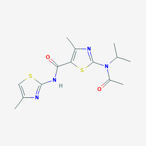 2-[acetyl(propan-2-yl)amino]-4-methyl-N-[(2E)-4-methyl-1,3-thiazol-2(3H)-ylidene]-1,3-thiazole-5-carboxamide