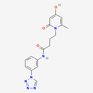 4-(4-hydroxy-6-methyl-2-oxopyridin-1(2H)-yl)-N-[3-(1H-tetrazol-1-yl)phenyl]butanamide