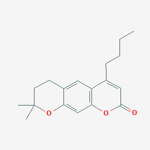 4-butyl-8,8-dimethyl-7,8-dihydro-2H,6H-pyrano[3,2-g]chromen-2-one