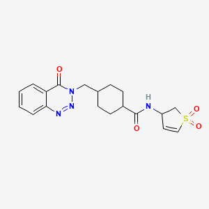 trans-N-(1,1-dioxido-2,3-dihydrothiophen-3-yl)-4-[(4-oxo-1,2,3-benzotriazin-3(4H)-yl)methyl]cyclohexanecarboxamide