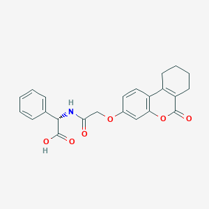 molecular formula C23H21NO6 B11011831 (2S)-({[(6-oxo-7,8,9,10-tetrahydro-6H-benzo[c]chromen-3-yl)oxy]acetyl}amino)(phenyl)ethanoic acid 