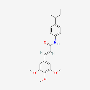 (2E)-N-[4-(butan-2-yl)phenyl]-3-(3,4,5-trimethoxyphenyl)prop-2-enamide