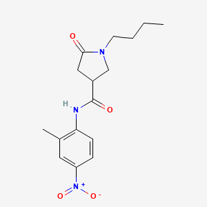 molecular formula C16H21N3O4 B11011882 1-butyl-N-(2-methyl-4-nitrophenyl)-5-oxopyrrolidine-3-carboxamide 