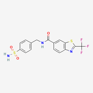 N-(4-sulfamoylbenzyl)-2-(trifluoromethyl)-1,3-benzothiazole-6-carboxamide