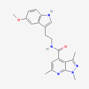 N-[2-(5-methoxy-1H-indol-3-yl)ethyl]-1,3,6-trimethyl-1H-pyrazolo[3,4-b]pyridine-4-carboxamide