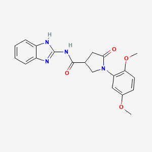 N-(1,3-dihydro-2H-benzimidazol-2-ylidene)-1-(2,5-dimethoxyphenyl)-5-oxopyrrolidine-3-carboxamide