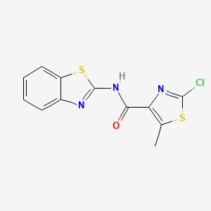 molecular formula C12H8ClN3OS2 B11011957 N-(1,3-benzothiazol-2-yl)-2-chloro-5-methyl-1,3-thiazole-4-carboxamide 