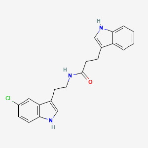 molecular formula C21H20ClN3O B11011972 N-[2-(5-chloro-1H-indol-3-yl)ethyl]-3-(1H-indol-3-yl)propanamide 