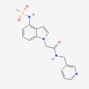 2-{4-[(methylsulfonyl)amino]-1H-indol-1-yl}-N-(pyridin-3-ylmethyl)acetamide