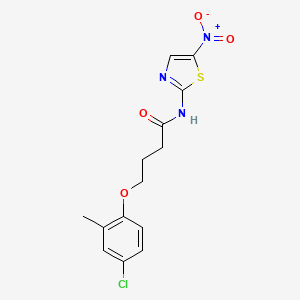 4-(4-chloro-2-methylphenoxy)-N-(5-nitro-1,3-thiazol-2-yl)butanamide