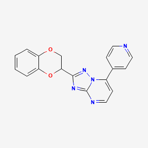 molecular formula C18H13N5O2 B11012017 2-(2,3-Dihydro-1,4-benzodioxin-2-yl)-7-(pyridin-4-yl)[1,2,4]triazolo[1,5-a]pyrimidine 