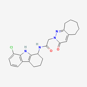 N-(8-chloro-2,3,4,9-tetrahydro-1H-carbazol-1-yl)-2-(3-oxo-3,5,6,7,8,9-hexahydro-2H-cyclohepta[c]pyridazin-2-yl)acetamide