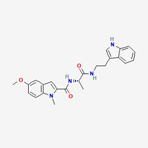 molecular formula C24H26N4O3 B11012042 N-[(2S)-1-{[2-(1H-indol-3-yl)ethyl]amino}-1-oxopropan-2-yl]-5-methoxy-1-methyl-1H-indole-2-carboxamide 