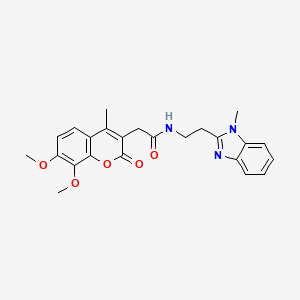 2-(7,8-dimethoxy-4-methyl-2-oxo-2H-chromen-3-yl)-N-[2-(1-methyl-1H-benzimidazol-2-yl)ethyl]acetamide