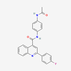 molecular formula C24H18FN3O2 B11012065 N-[4-(acetylamino)phenyl]-2-(4-fluorophenyl)quinoline-4-carboxamide 