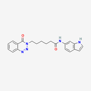 N-(1H-indol-6-yl)-6-(4-oxo-1,2,3-benzotriazin-3(4H)-yl)hexanamide