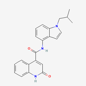 2-hydroxy-N-[1-(2-methylpropyl)-1H-indol-4-yl]quinoline-4-carboxamide