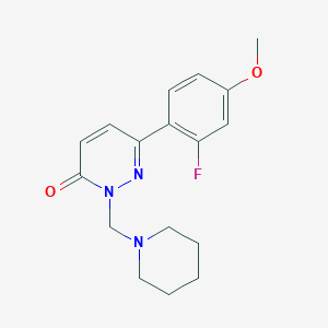 molecular formula C17H20FN3O2 B11012112 6-(2-fluoro-4-methoxyphenyl)-2-(piperidin-1-ylmethyl)pyridazin-3(2H)-one 