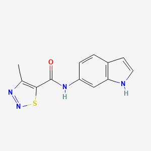 molecular formula C12H10N4OS B11012163 N-(1H-indol-6-yl)-4-methyl-1,2,3-thiadiazole-5-carboxamide 