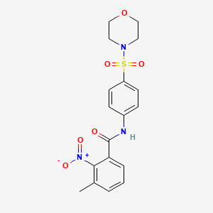 3-methyl-N-[4-(morpholin-4-ylsulfonyl)phenyl]-2-nitrobenzamide