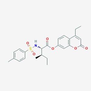 molecular formula C24H27NO6S B11012184 4-ethyl-2-oxo-2H-chromen-7-yl N-[(4-methylphenyl)sulfonyl]-L-isoleucinate 