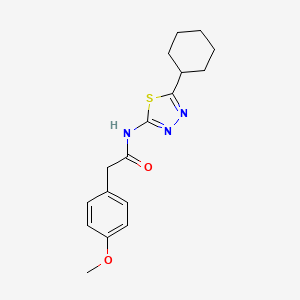 N-(5-cyclohexyl-1,3,4-thiadiazol-2-yl)-2-(4-methoxyphenyl)acetamide